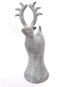 Keramik-Skulptur „Weißer Hirsch“ 