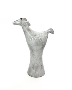Keramik-Skulptur ""Weißer Stallion"