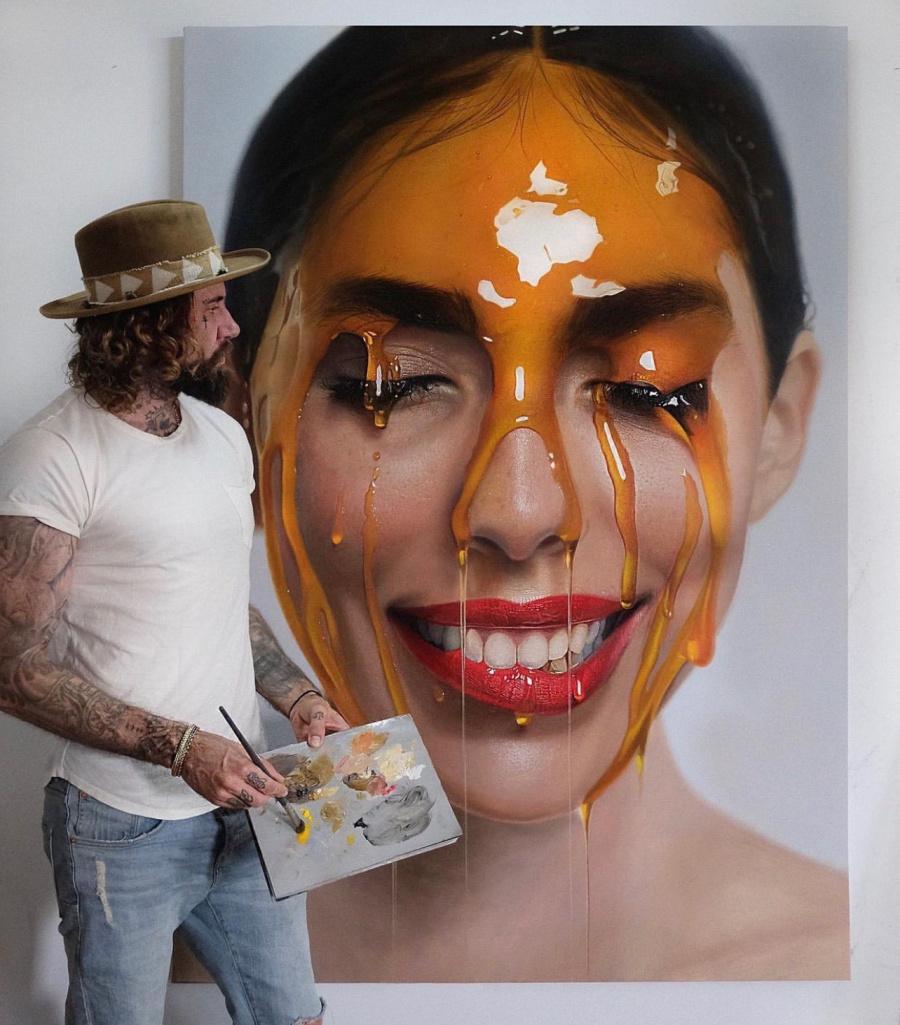 Sweet Satisfaction - Painting by Mike Dargas