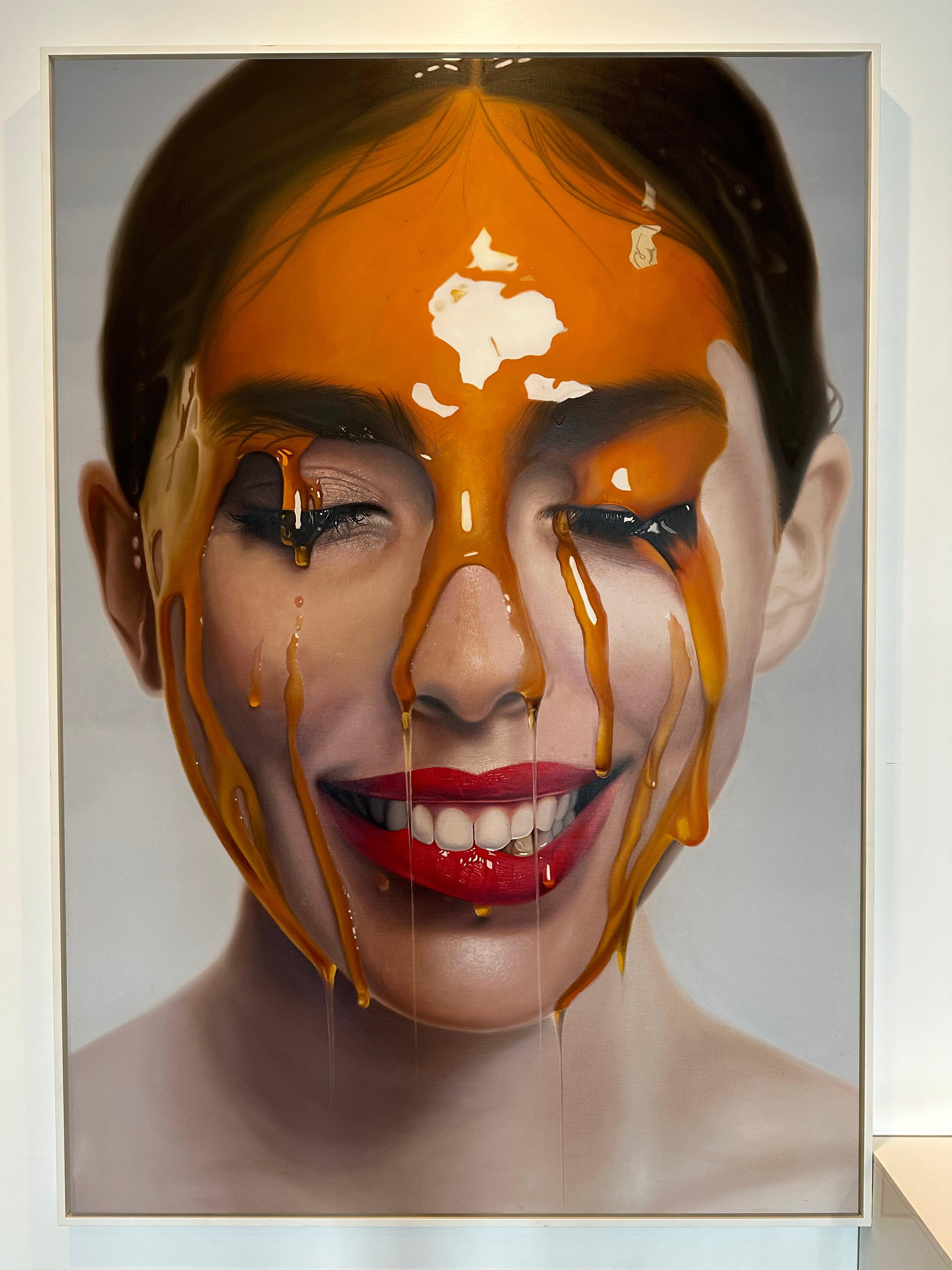 Dolce soddisfazione - Painting Fotorealista di Mike Dargas