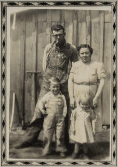 Family, vintage gelatin silver contact print by Mike Disfarmer