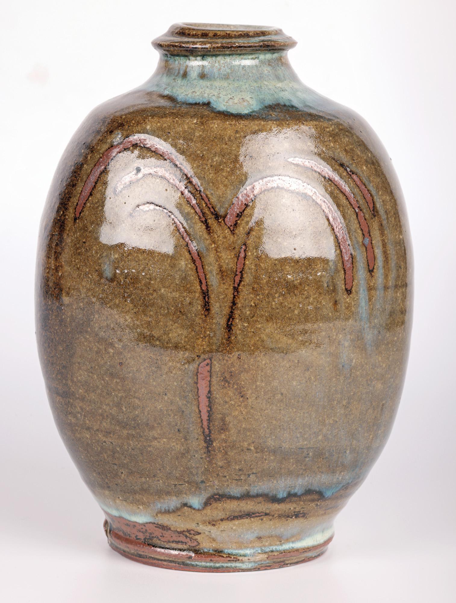 Mike Dodd Studio-Keramik-Vase mit stilisiertem Baumdesign im Angebot 1
