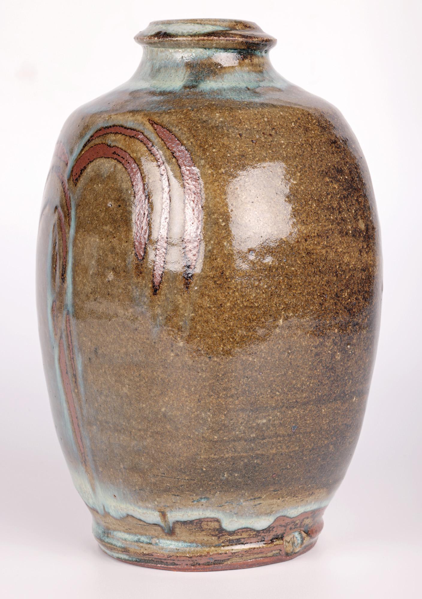 Mike Dodd Studio-Keramik-Vase mit stilisiertem Baumdesign im Angebot 4