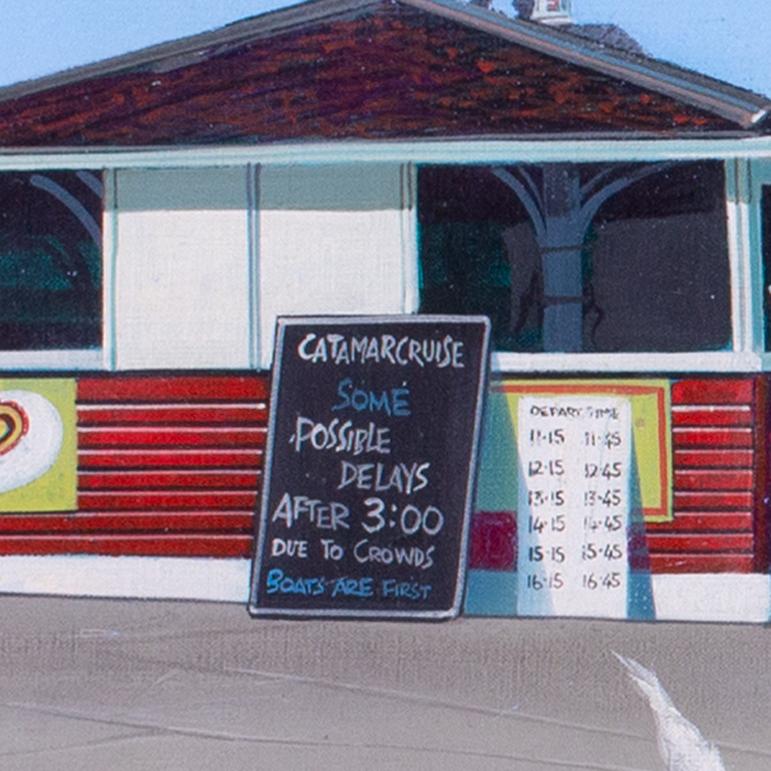 Britisches Acrylgemälde des 20. Jahrhunderts 