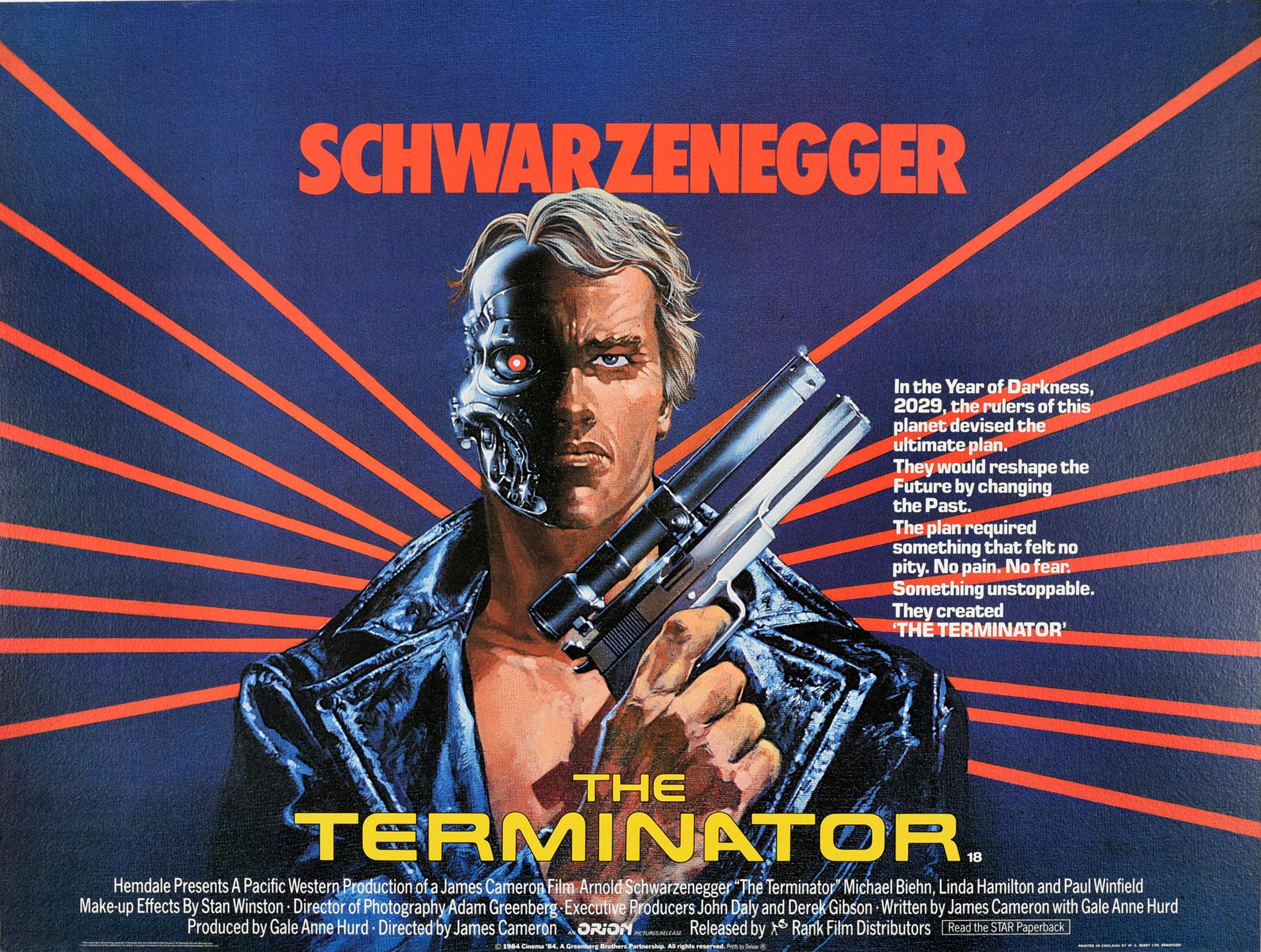 Mike Francis Print - Original Vintage Movie Poster Arnold Schwarzenegger The Terminator Sci-Fi Film