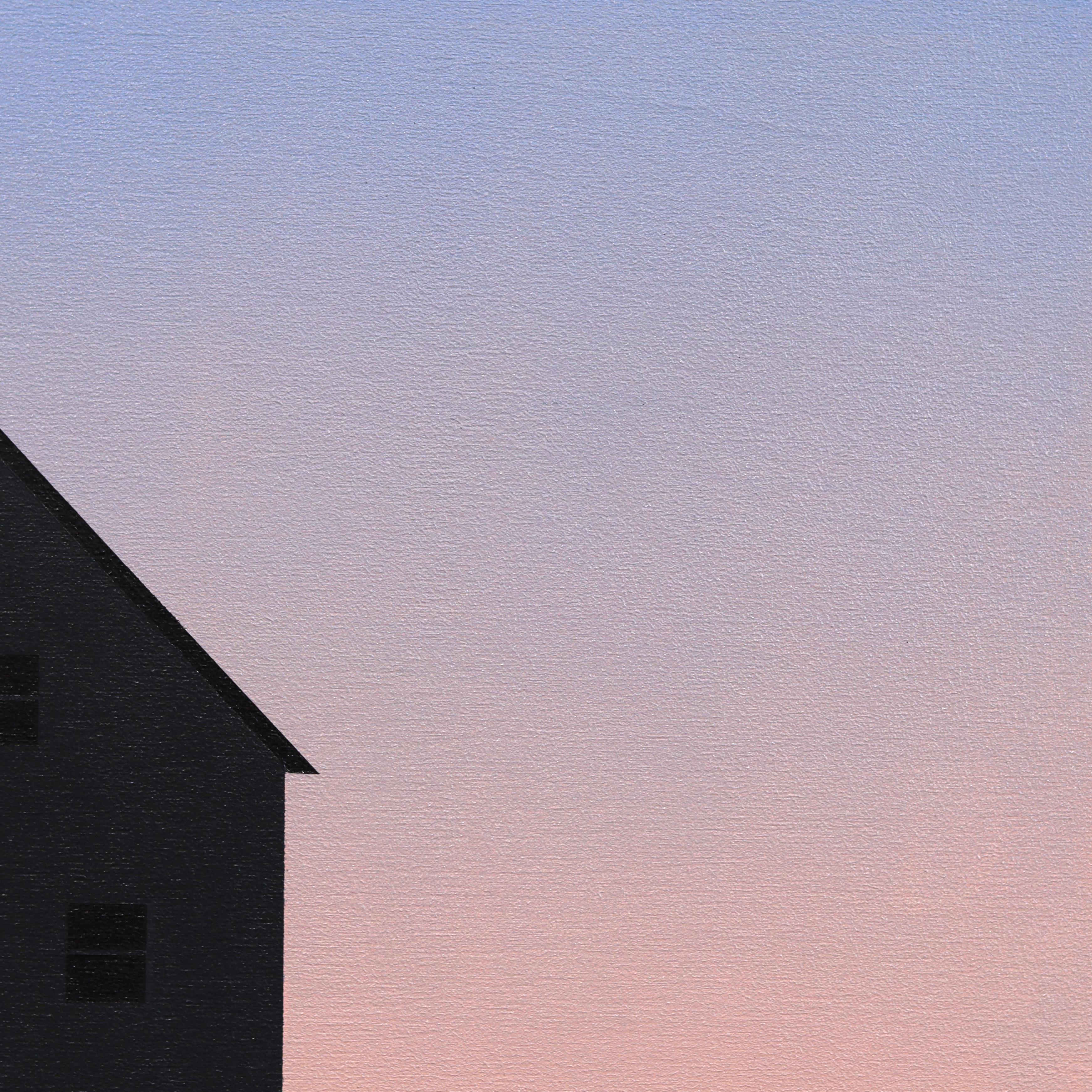 Nach der Sonne - Original Moody Serene Sonnenuntergang Landschaft Acrylgemälde auf PAnel im Angebot 2