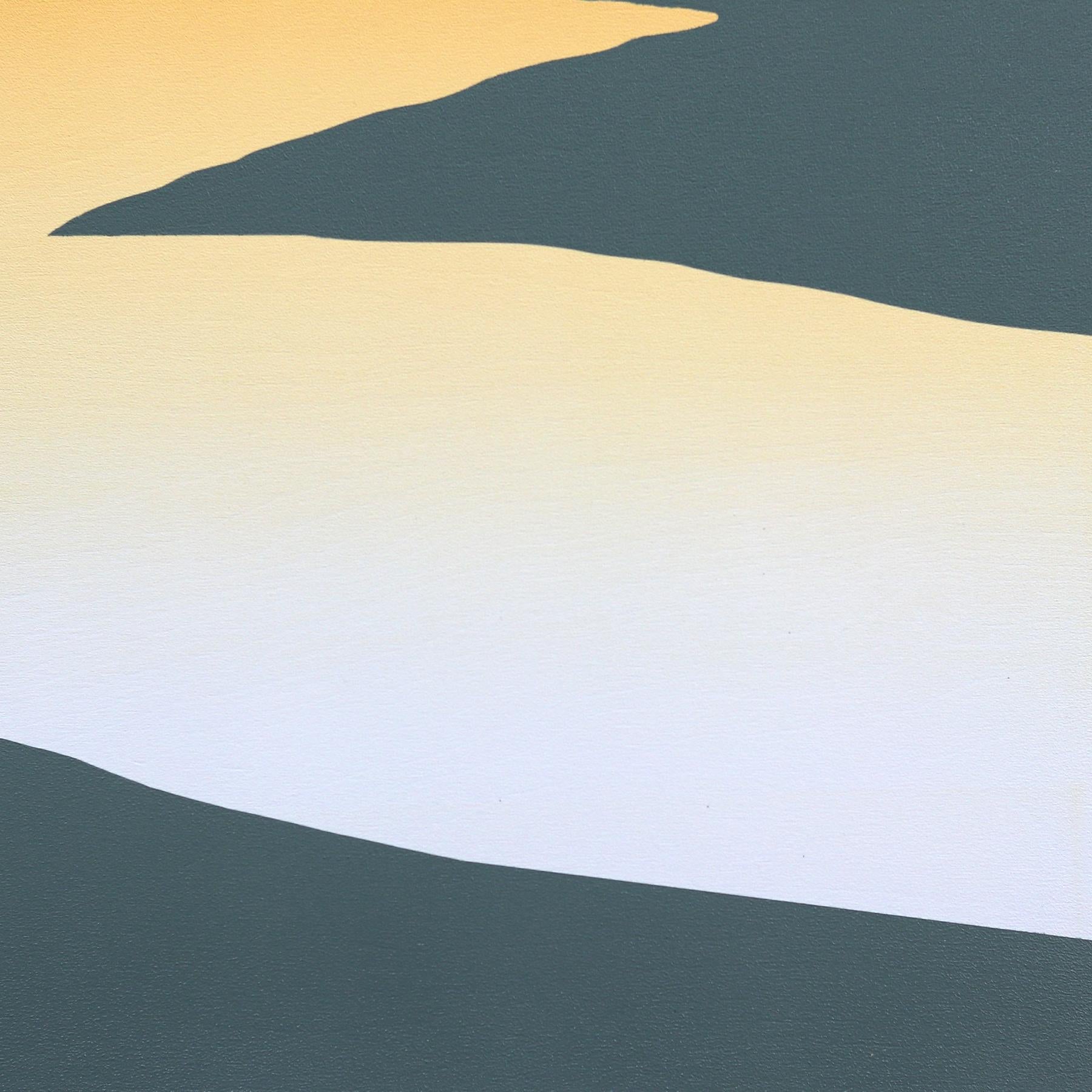 Cielo del Este  -  Pintura minimalista de un paisaje amarillo apagado 3