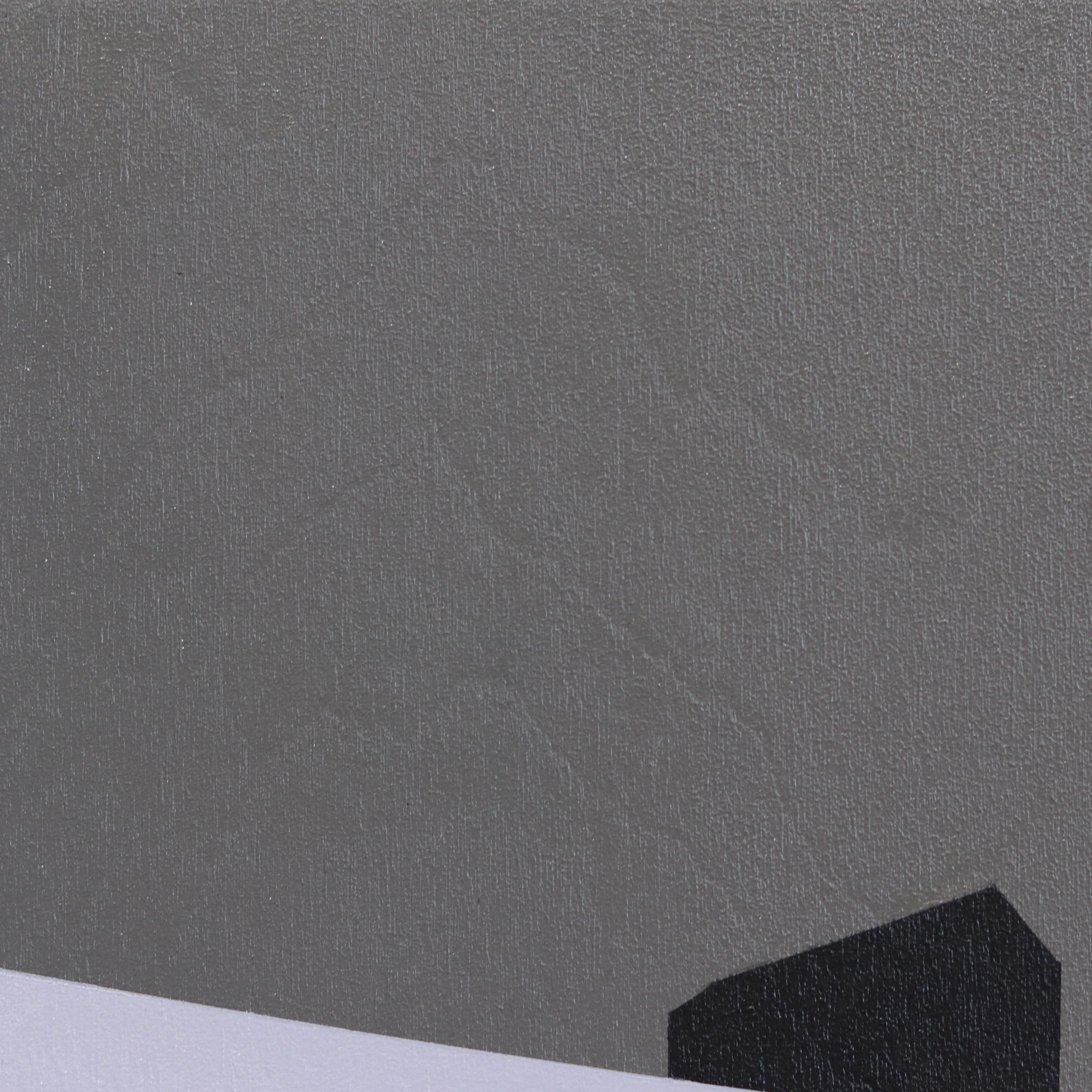 Fog Over Us – Minimalistisches szenisches grau getöntes Landschaftsgemälde in Grautönen (Zeitgenössisch), Painting, von Mike Gough