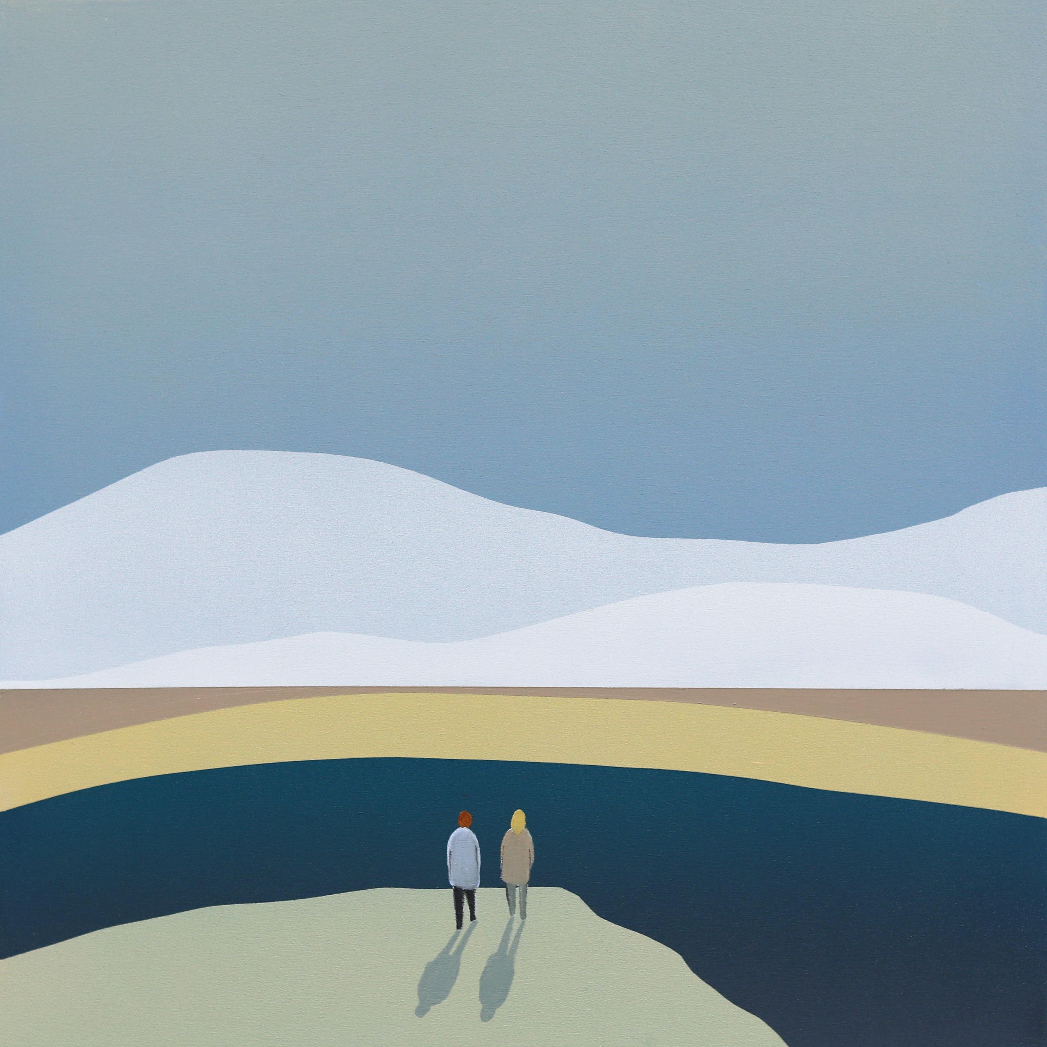 It Will Be Okay - Minimalist Scenic Landscape Painting - Mixed Media Art by Mike Gough