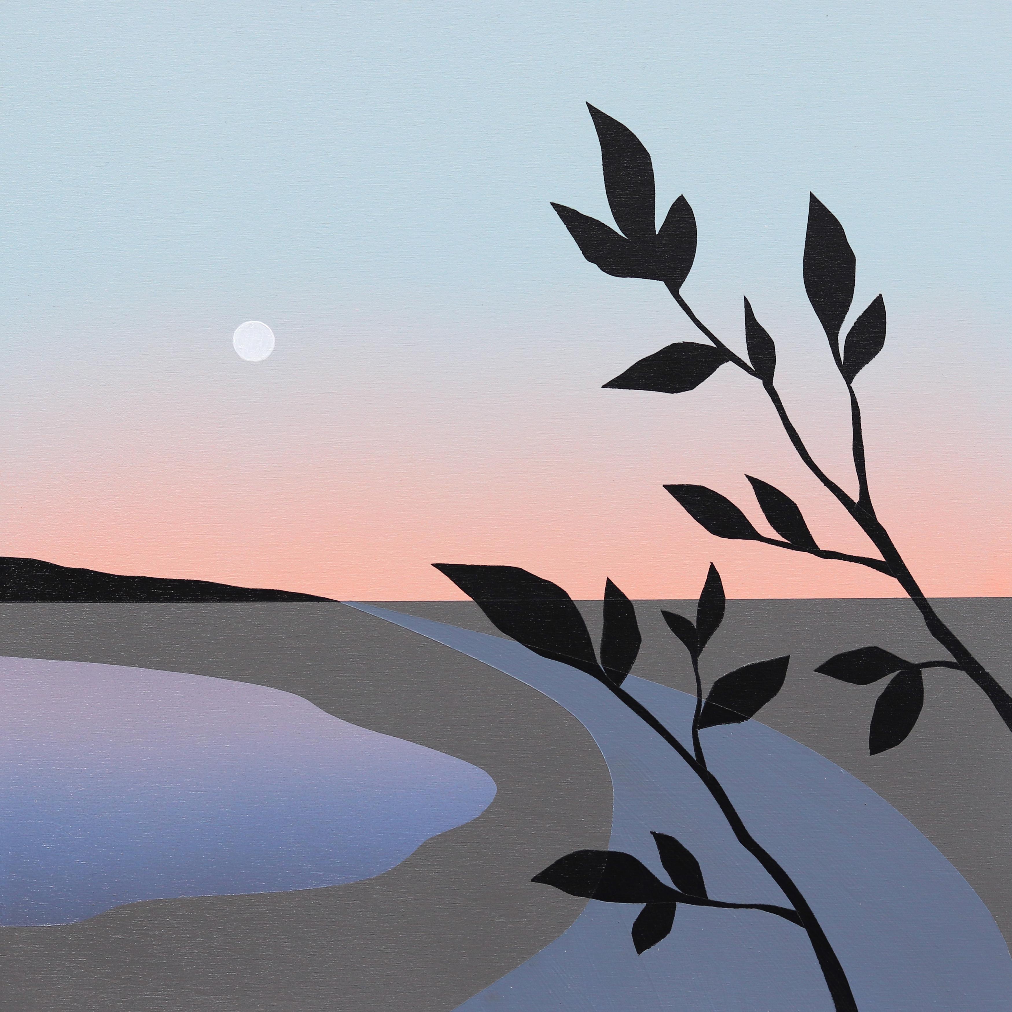 Leaving Town - Minimalist Scenic Landscape Painting