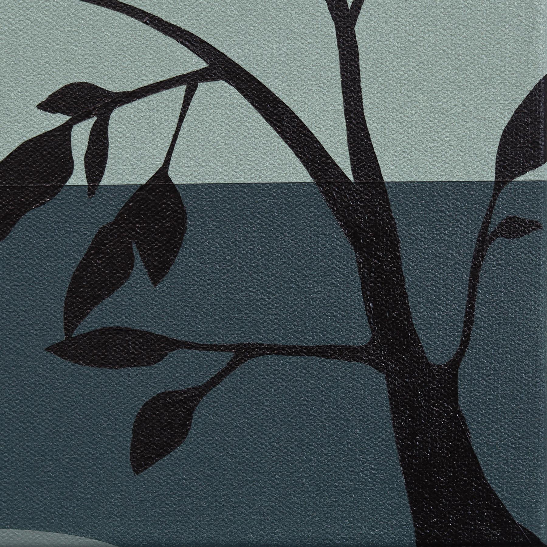 Lines of Light #5 (Drift) - Launische Sage Grünton Surrealistische Landschaftsmalerei im Angebot 3