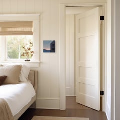 Líneas de Luz #6 (Vesper) - Pintura Surrealista de Paisaje de Tonos Fríos y Malhumorados