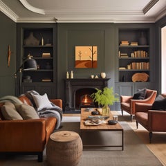 The Way Home - Original Minimalist Scenic Warm Earth Tones Landscape Painting