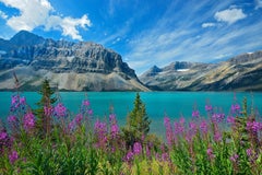 â€˜Summer at Bow Lake, Banffâ€™ by Mike Grandmaison, Photograph, Archival Ink Je