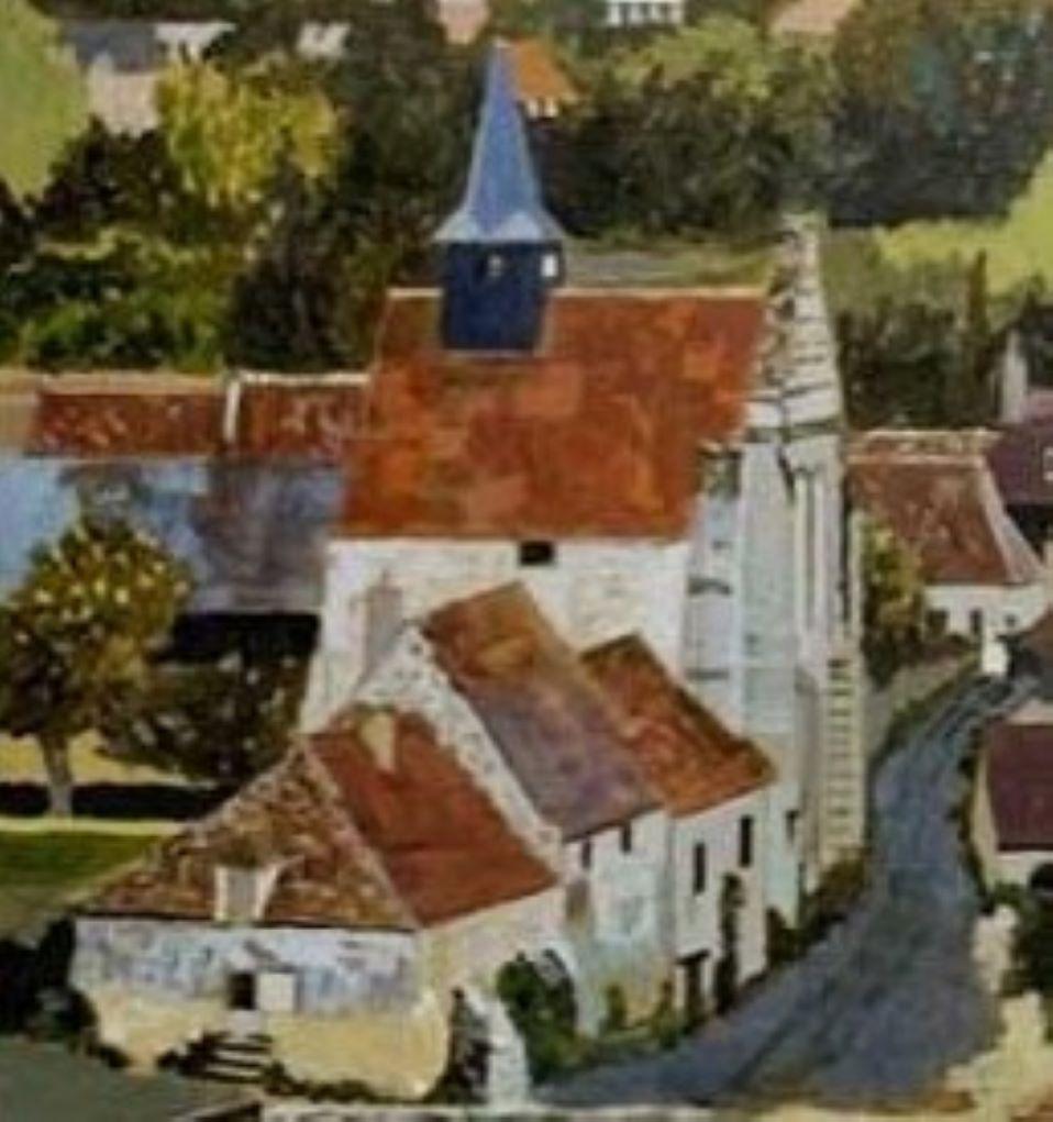 Angles sur L'Anglin - natura morta contemporanea, paesaggio interno di una finestra - Painting Contemporaneo di Mike Hall