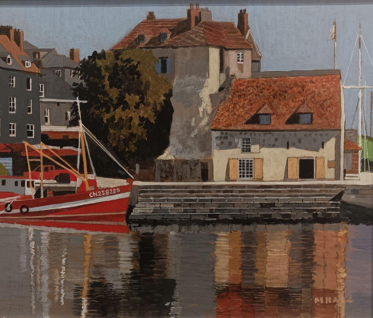 Honfleur -Nature morte contemporaine fenêtre paysage pièce intérieur