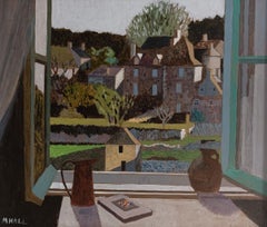 Morning Light - nature morte contemporaine fenêtre paysage intérieur de la pièce