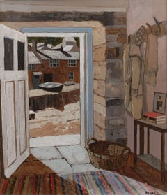 Open Door, Dogs Gowe- contemporain nature morte fenêtre paysage pièce intérieur