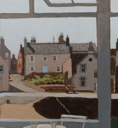 View of Portsoy - contemporary still-life window landscape room interior