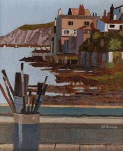Vista di Staithe - interno contemporaneo di una finestra con natura morta e paesaggio