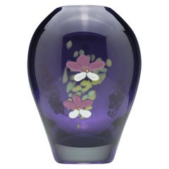 Mike Hunter Amethyst Glass Flower Vase