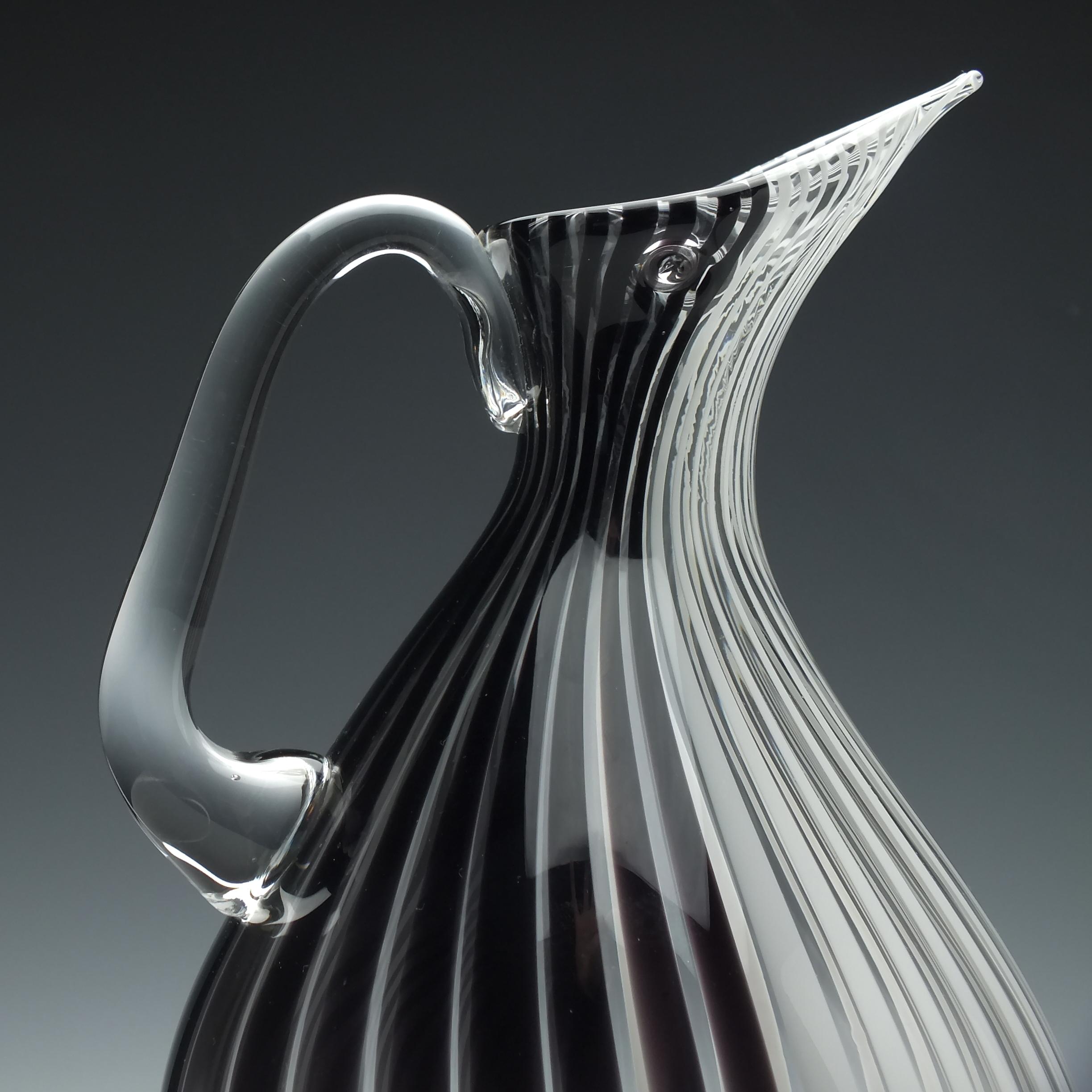 Contemporary Mike Hunter Glass Heron Jug For Sale