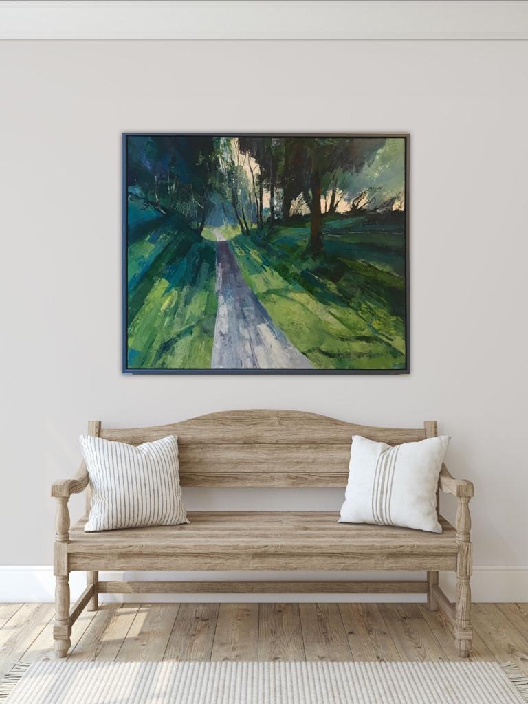 Aproximación a Grim's Ditch Ridgeway - Painting Impresionista de Mike Ibbotson