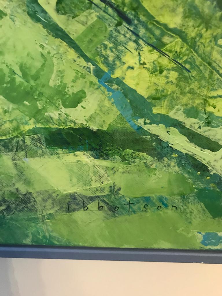 Aproximación a Grim's Ditch Ridgeway - Landscape Painting Negro de Mike Ibbotson