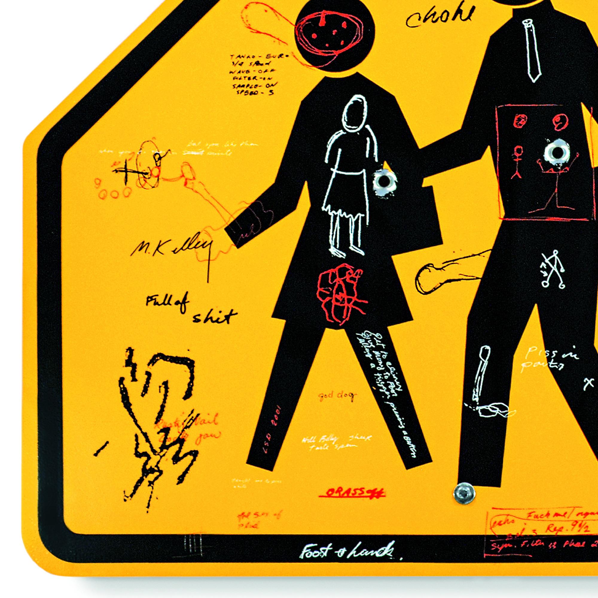Mike Kelley e Tony Oursler, Poetics Country - Serigrafia su cartello stradale, firmata in vendita 5