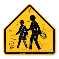 Mike Kelley and Tony Oursler, Poetics Country - Screenprint on Road Sign, Signed