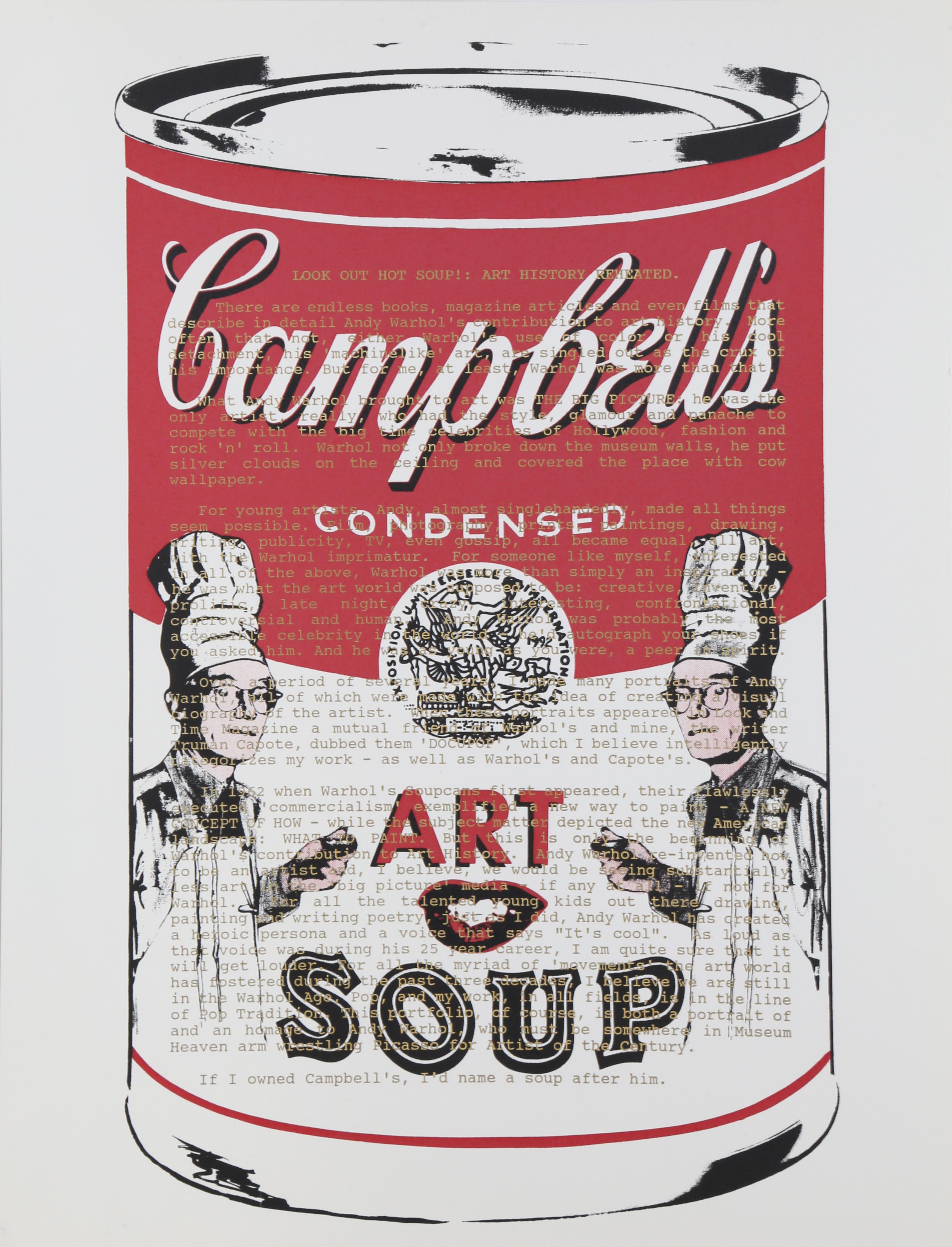 Campbells Soup with Text, Pop Art Silkscreen by Mike McKensie