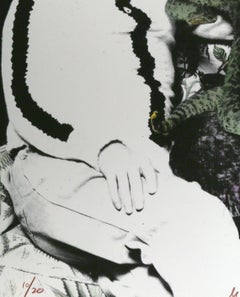 Truman Capote and Snake, Pop Art Screenprint by Mike McKensie