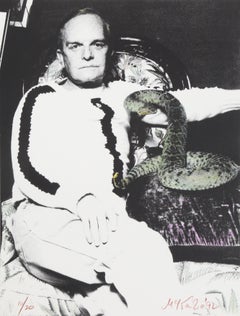 Truman Capote and Snake, Silkscreen by Mike McKensie