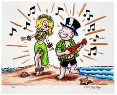 Mike Mimo Mozart, Hula Girl Color Print, Pop Art Style, Limited Edition