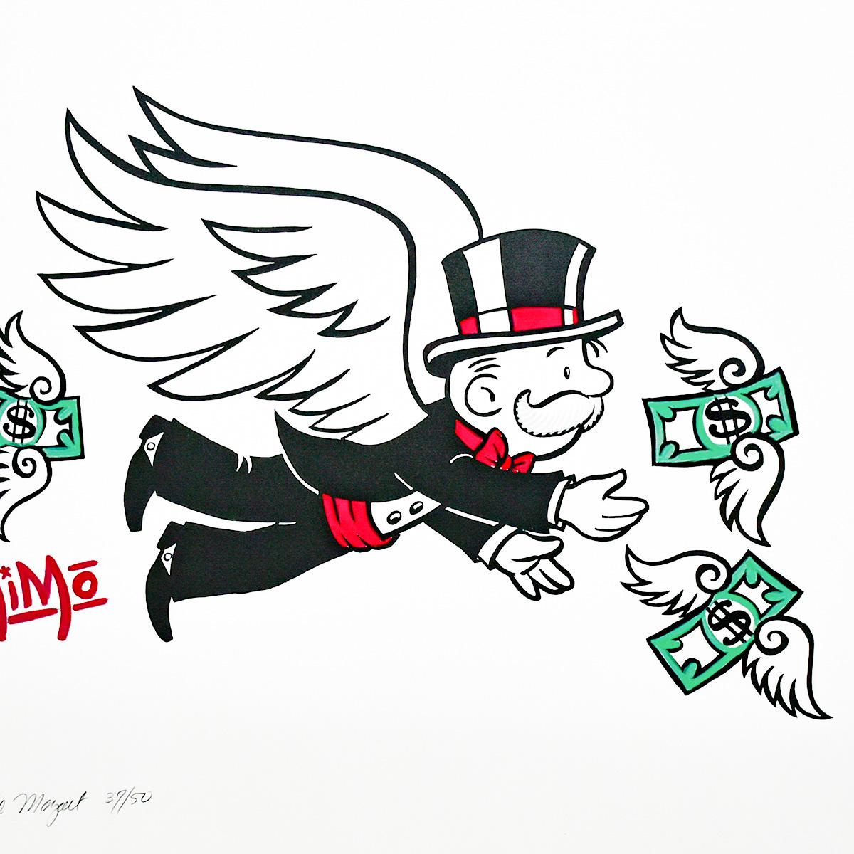 Wings (Hand Embellished) - Pop Art Print by Mike Mozart (MiMo)