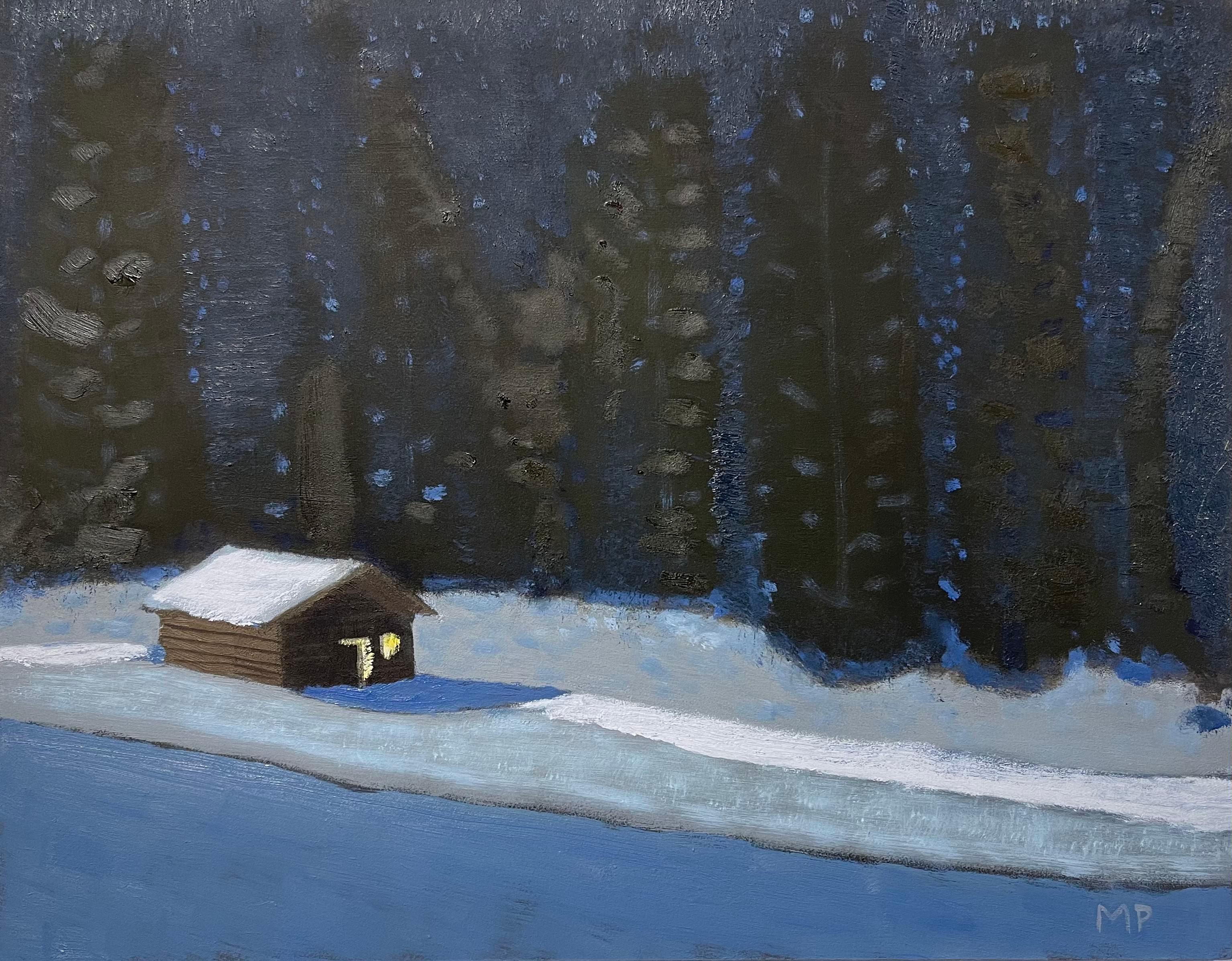Mike Piggott Landscape Painting - Winter Night