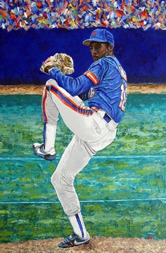 New York Mets Pitcher - 1986 Mets, Painting, Oil on Canvas