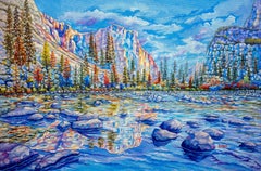 Yosemite Valley - Yosemite National Park, Painting, Oil on Canvas