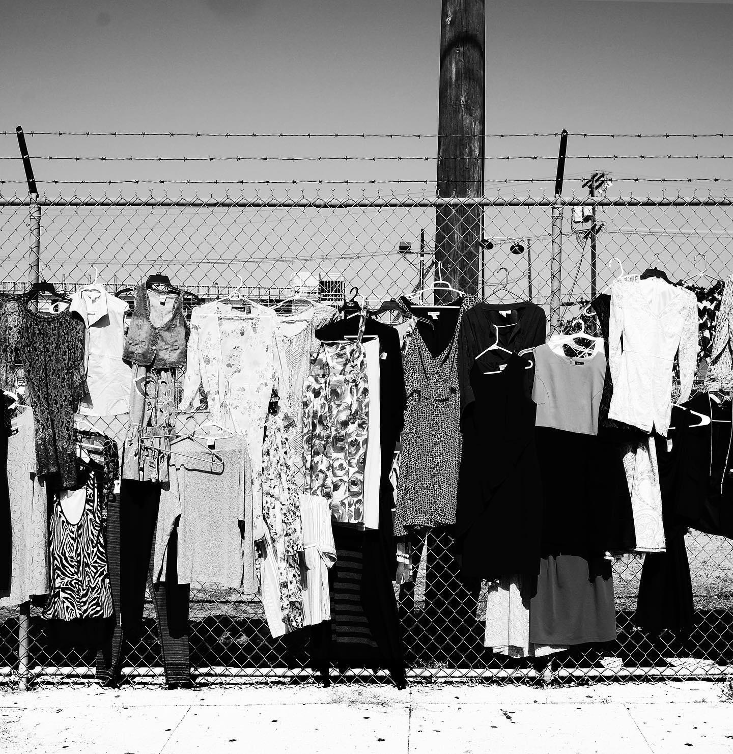 Mike Saijo Black and White Photograph - Clothes