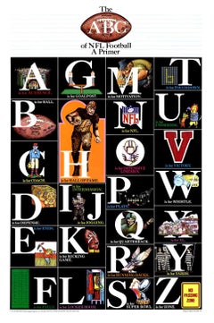 The ABC of NFL Football A Primer 1971 Linen-backed vintage sports poster