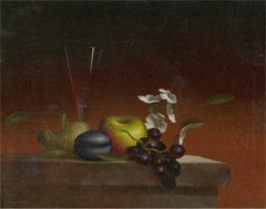 Mike Woods - 2018 Oil, Still Life with Fruit and Wine