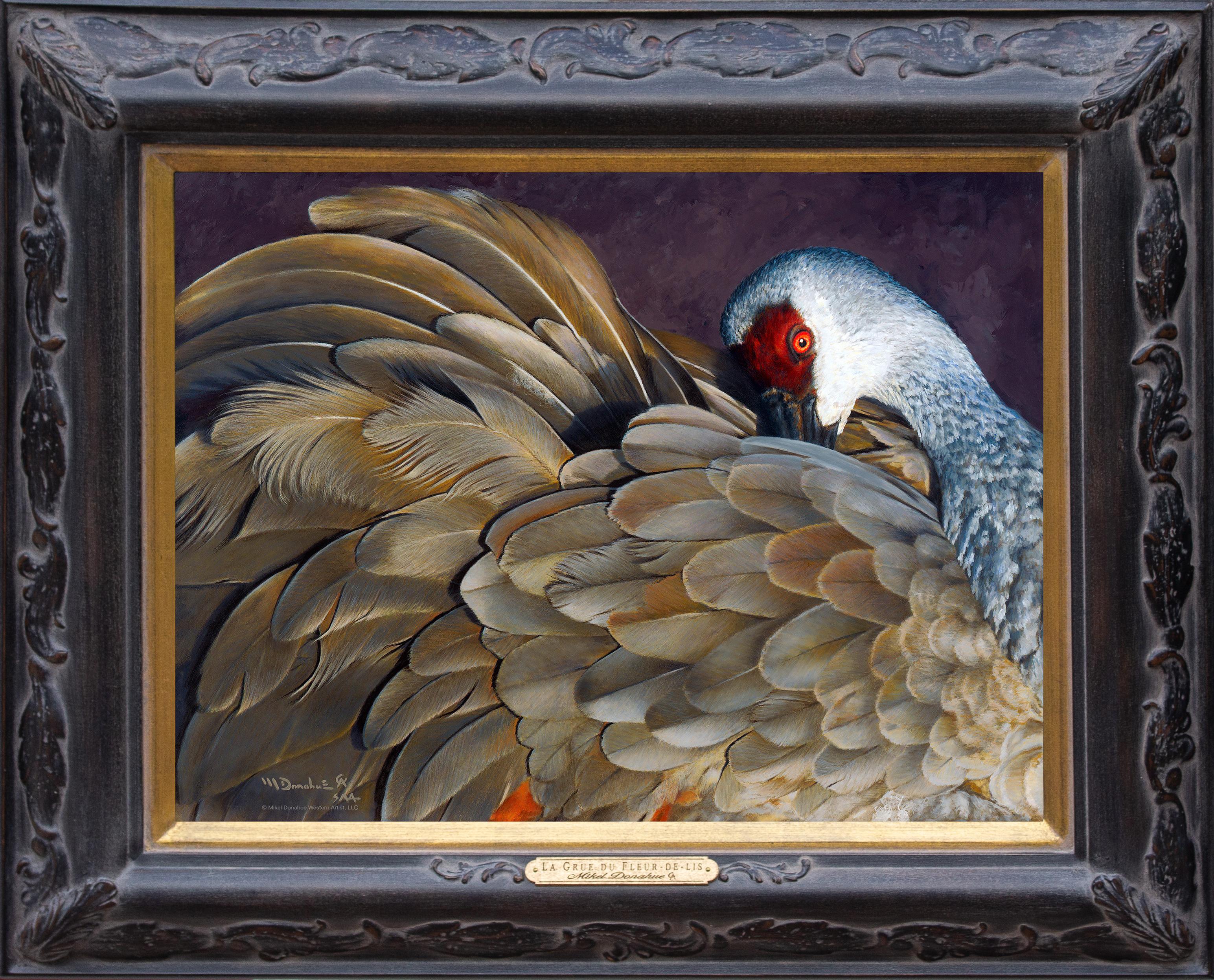 La grue du fleur-de-lis - Painting by Mikel Donahue CA