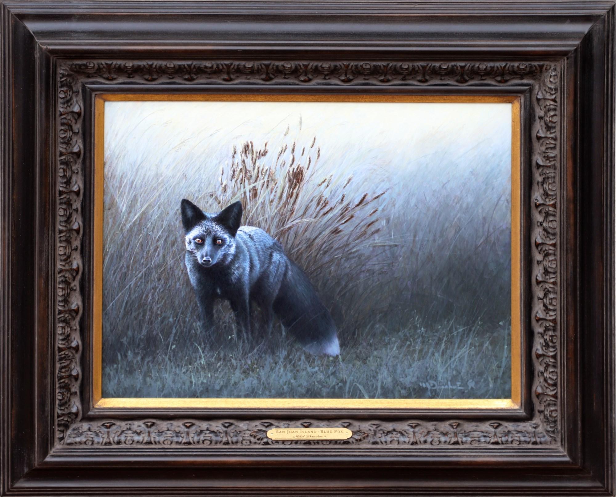 Mikel Donahue Animal Painting – San Juan Island - Blaufuchs