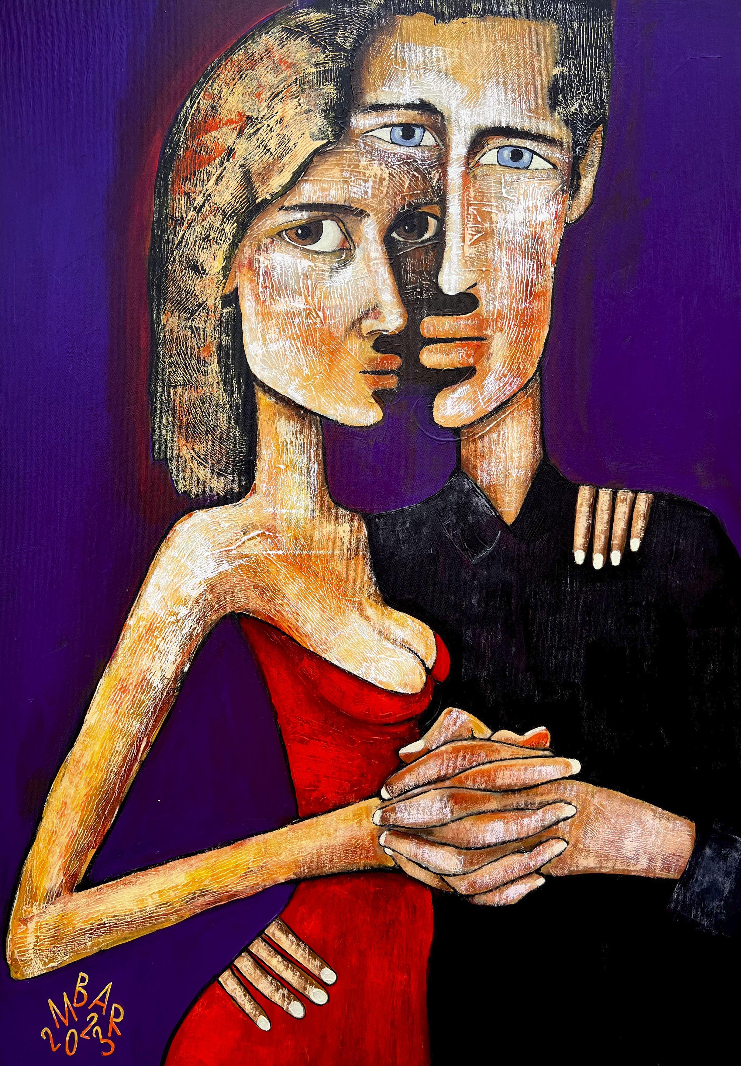 Convergenza, Pittura, Acrilico su tela - Painting di Mikhail Baranovskiy