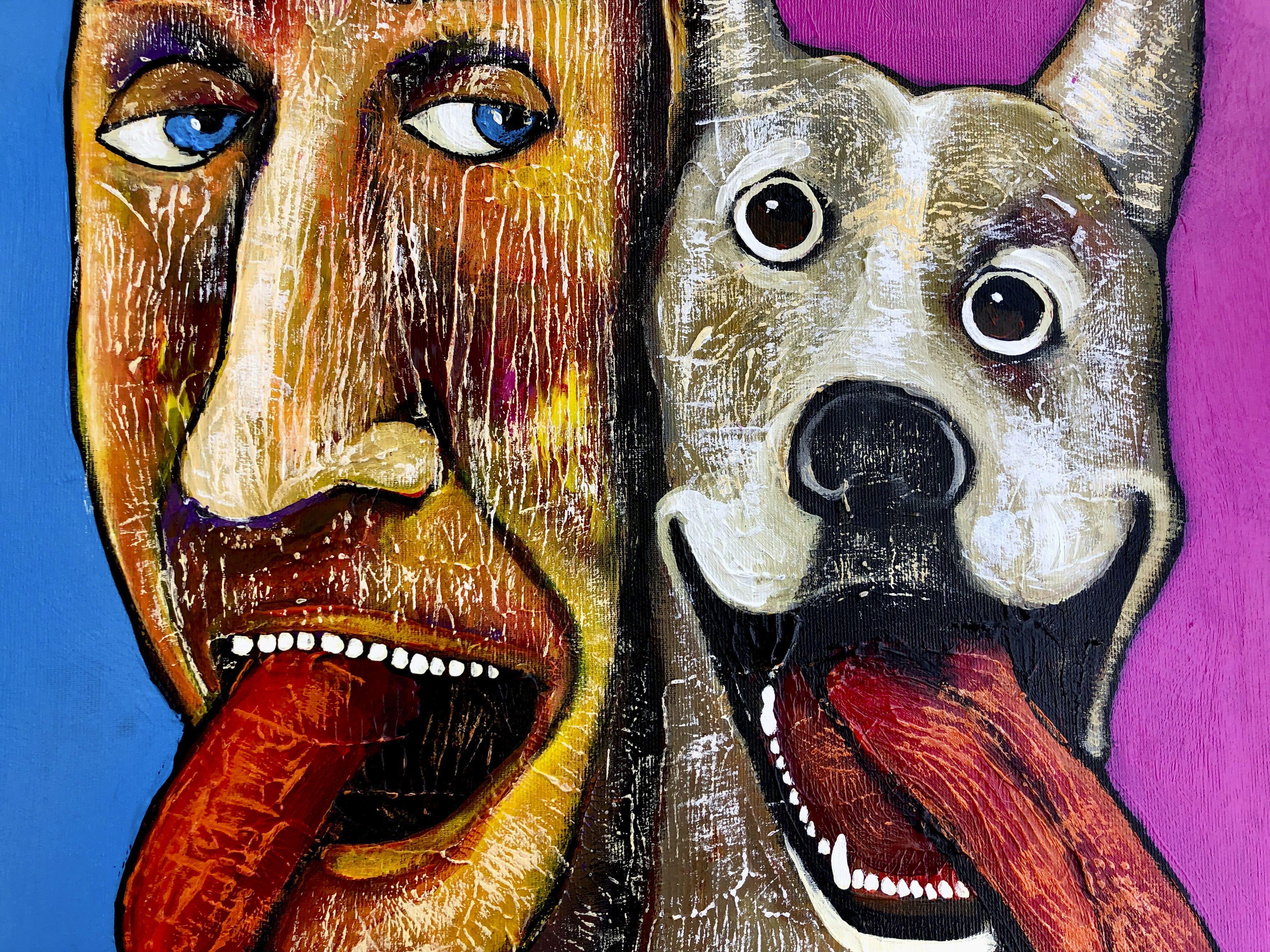 Tell me who your friends are..., Gemälde, Acryl auf Leinwand im Angebot 2