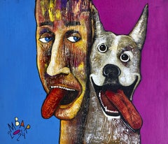 Tell me who your friends are..., Gemälde, Acryl auf Leinwand