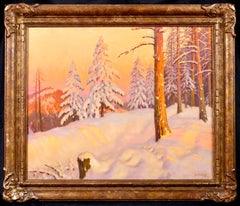 Sunset Shadows – Winter - Impressionist Landscape Painting - Mikhail Guermacheff