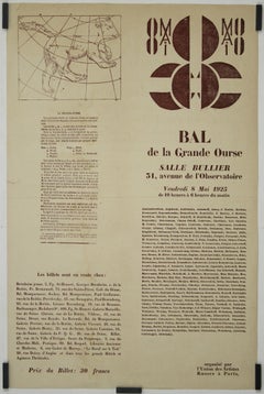 1925 original document by Mikhail Larionov for the "Bal de la Grande Ourse"