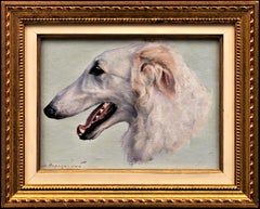 Dog Portrait "Head of a Borzoi" Mikhail Naroditsky (b. 1946)