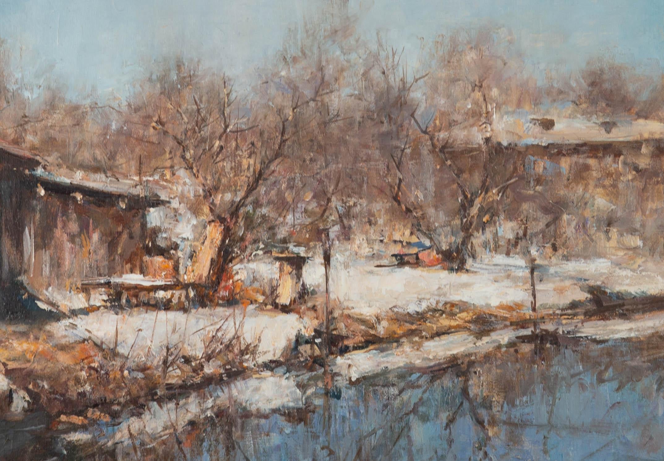 Mikhail Petrovich Kraev - Óleo de mediados del siglo XX, Temporada de nieve 1